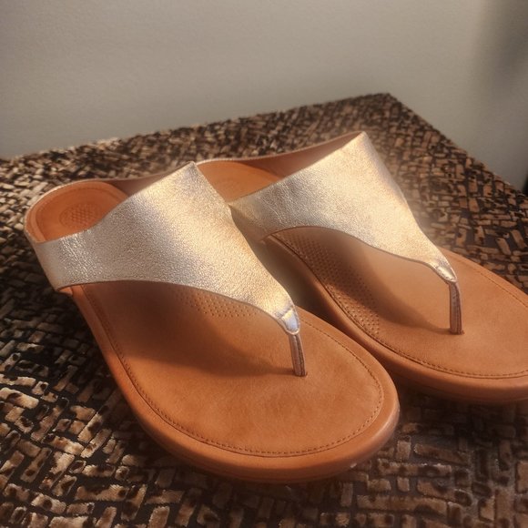 Fitflop Bands Metallic Thong Sandal SZ 8 - Picture 3 of 6